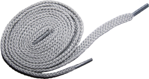 [Light Grey] - Flat Woven Shoelaces - ShopFlairs