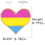[LGBTQ+] Pansexual Heart, Enamel Brooch Pin
